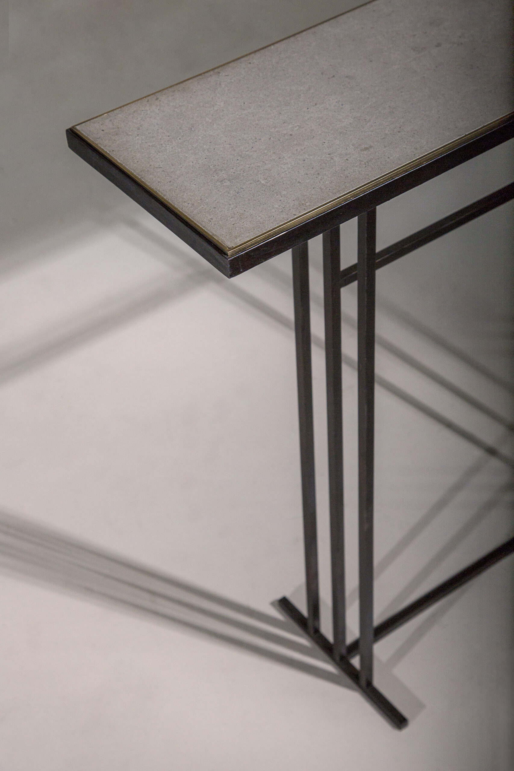 NICO Console table in brass and rare British marble